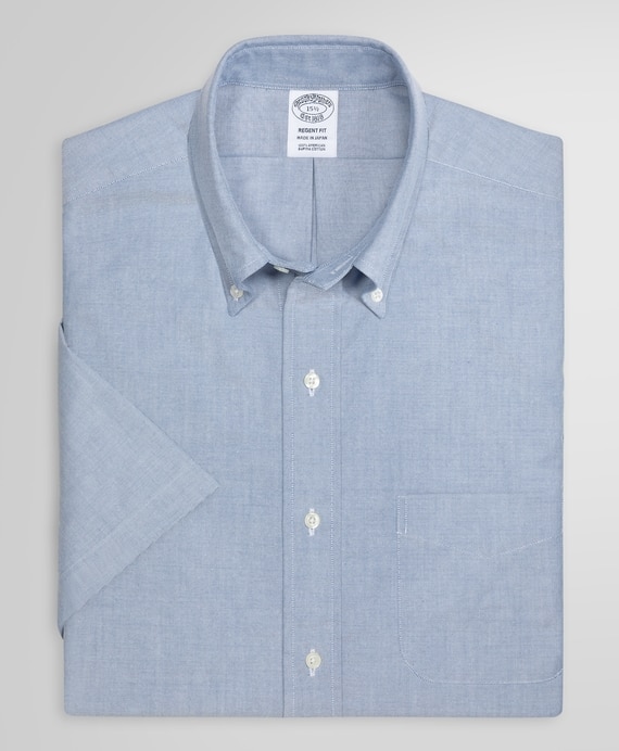 スーピマコットン　オックスフォード　ショートスリーブ　ドレスシャツ　Regent Fit