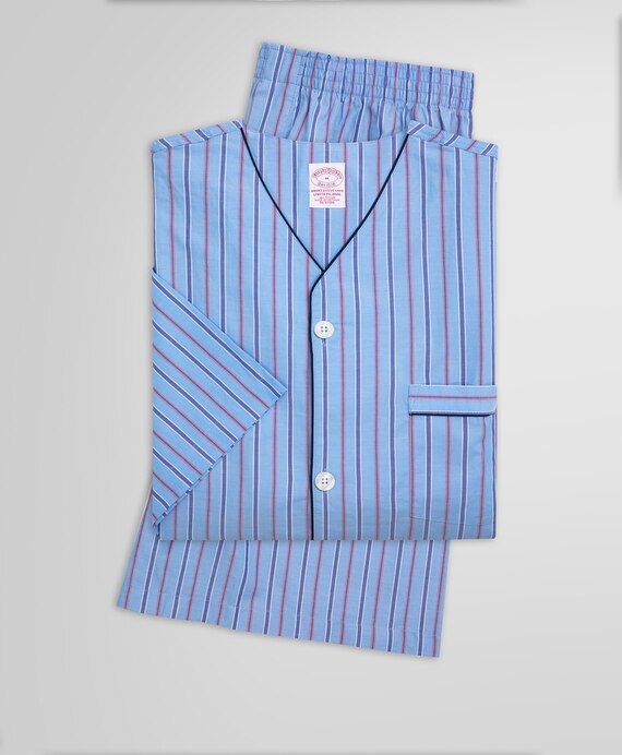 コットンブロード　マルチカラー　ショートスリーブパジャマ　Traditional Fit