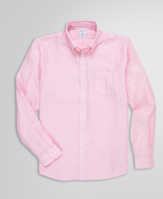 Irish Linen Sport Shirt MG04128: Pink 100200014 Irish Linen Sport Shirt MG04128: Pink 100200014