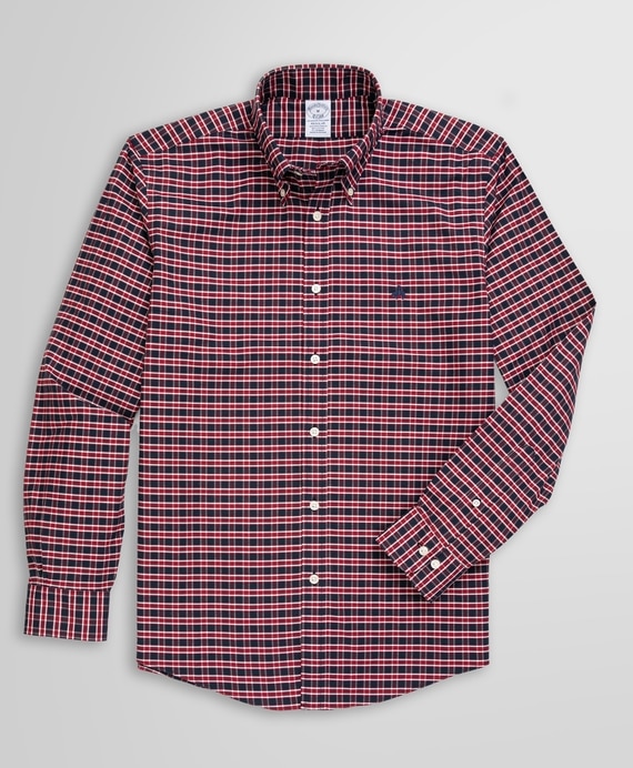 長袖　ウィンドウペイン　スポーツシャツ　Regular Fit