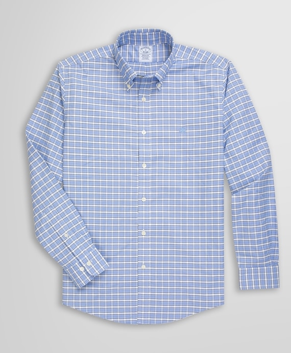 長袖　ノンアイロン　アウトラインチェック　スポーツシャツ　Regular Fit