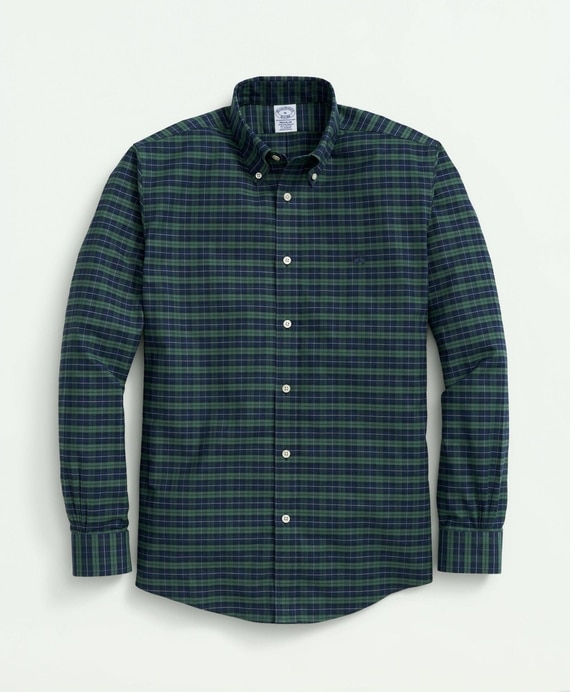 長袖　ノンアイロン　タータンチェック　スポーツシャツ　Regular Fit