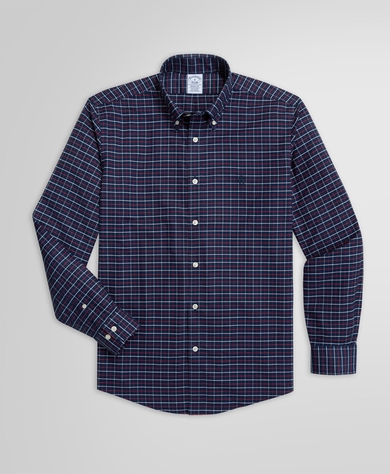長袖　ノンアイロン　タッターソール　スポーツシャツ　Regular Fit