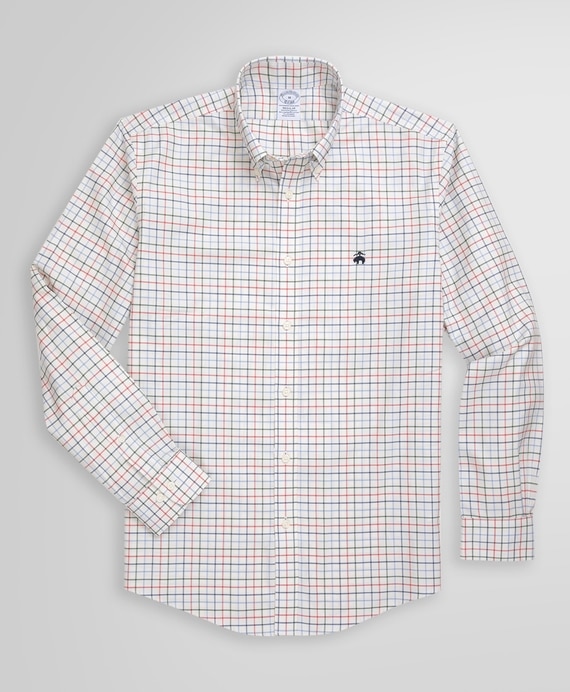 ノンアイロン　ストレッチコットンツイル　タッターソール　スポーツシャツ　Regular Fit
