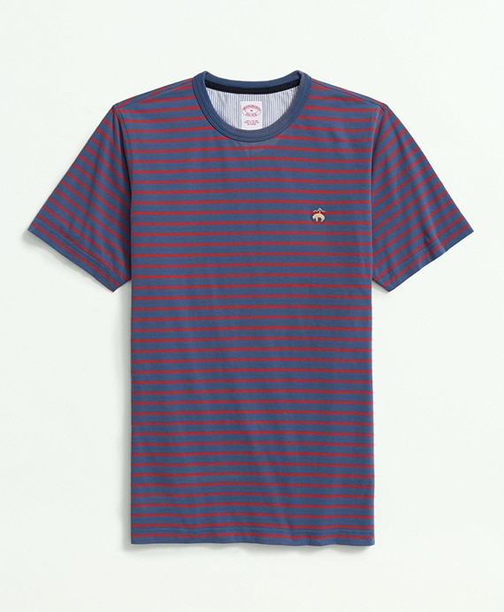 ピーチコットン　ストライプ　Tシャツ