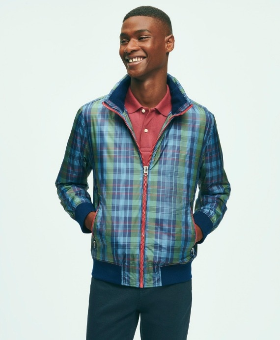 ポリエステル／ウール シアサッカー ボマージャケット | Brooks