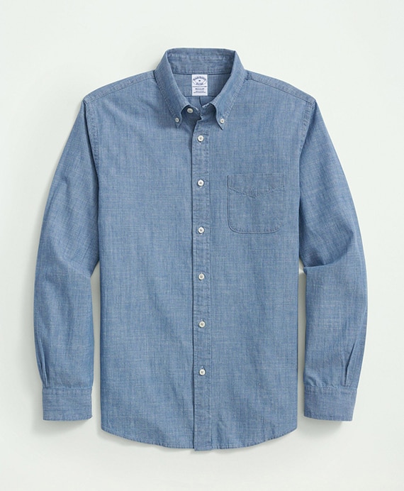 コットン　シャンブレー　スポーツシャツ　Regular Fit