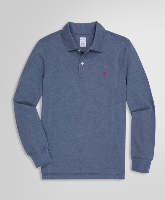 GF　スーピマコットン　ストレッチピケ　ロングスリーブポロシャツ　Slim Fit