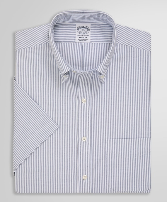 スーピマコットン　オックスフォード　ショートスリーブ　ドレスシャツ　Regular Fit