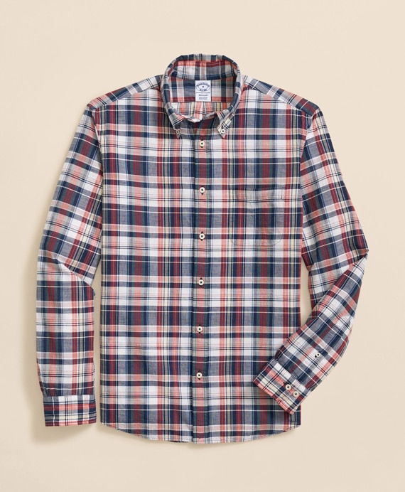 コットン　マドラスチェック　スポーツシャツ　Regular Fit