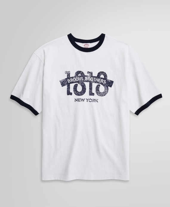 ◆オンラインストア限定◆LOGO Series　コットン　ロゴプリント　リンガーＴシャツ