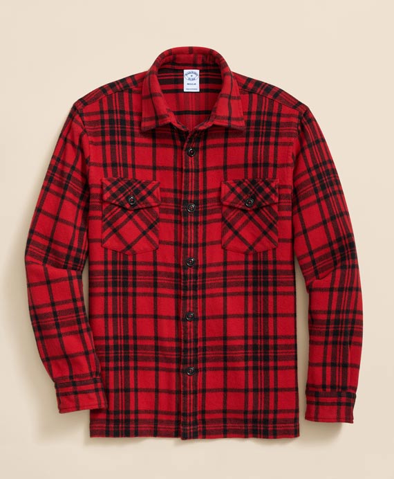 コットン　チェック　ダブルポケット スポーツシャツ　Regular Fit