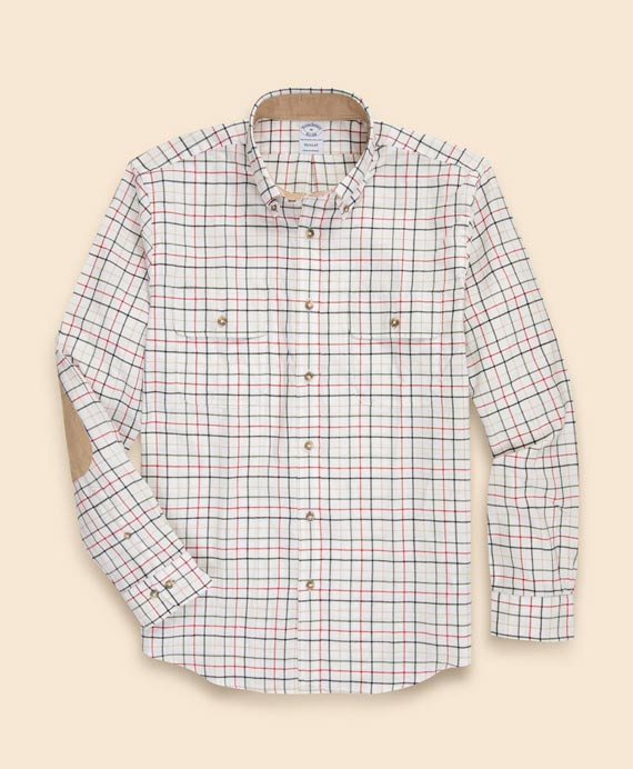 コットン／カシミヤ　フランネル　ダブルポケット　スポーツシャツ　Regular Fit