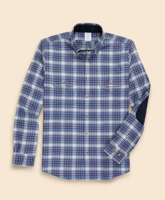 コットン／カシミヤ　フランネル　ダブルポケット　スポーツシャツ　Regular Fit