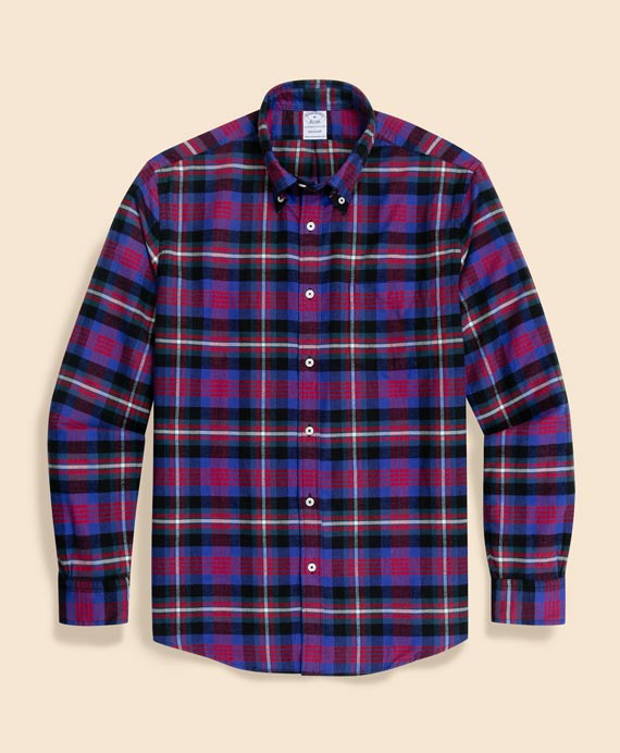 フランネル　タータンチェック　スポーツシャツ　Regular Fit