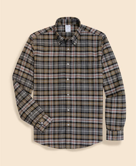 フランネル　タータンチェック　スポーツシャツ　Regular Fit