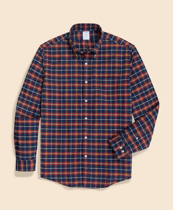 フランネル　タータンチェック　スポーツシャツ　Regular Fit