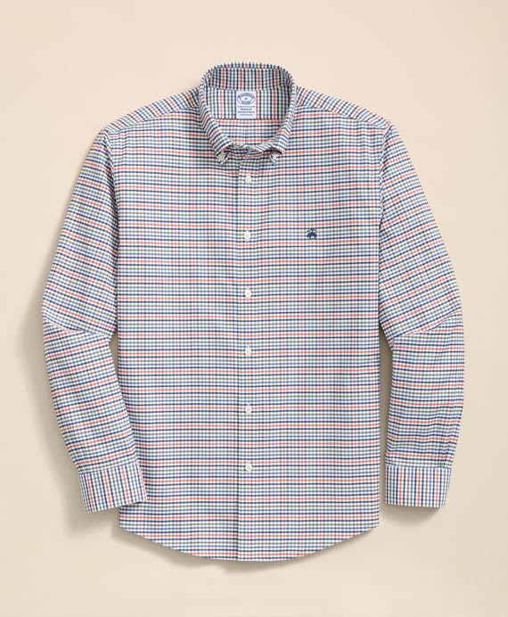 ノンアイロン　ストレッチオックスフォード　GFロゴ　シーズナルパターン　スポーツシャツ　Regular Fit