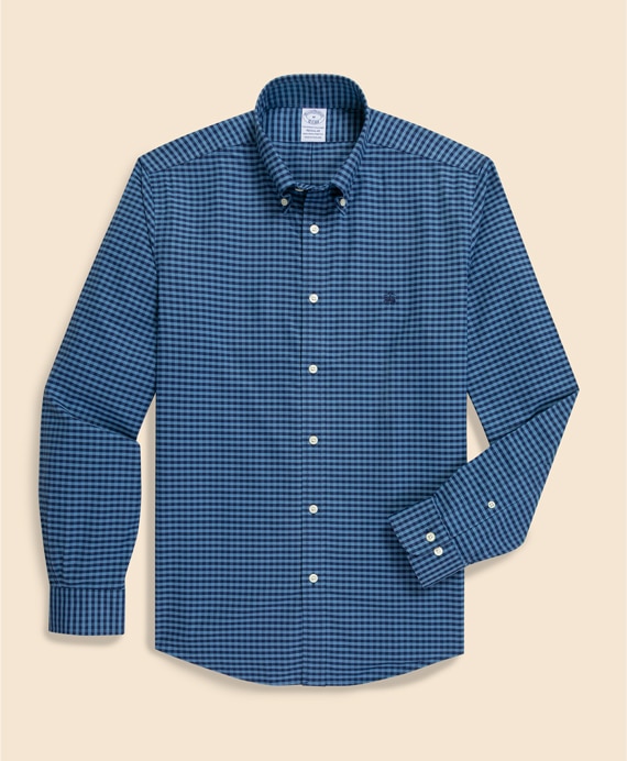 ノンアイロン　ストレッチオックスフォード　GFロゴ　シーズナルパターン　スポーツシャツ　Regular Fit