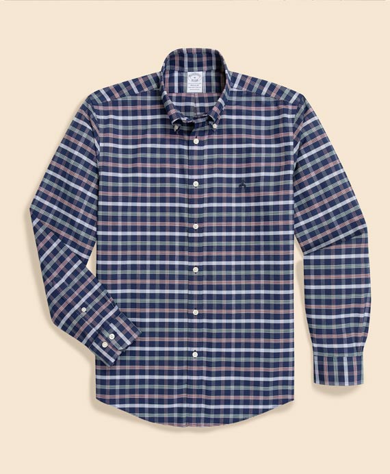 ノンアイロン　ストレッチオックスフォード　GFロゴ　シーズナルパターン　スポーツシャツ　Regular Fit