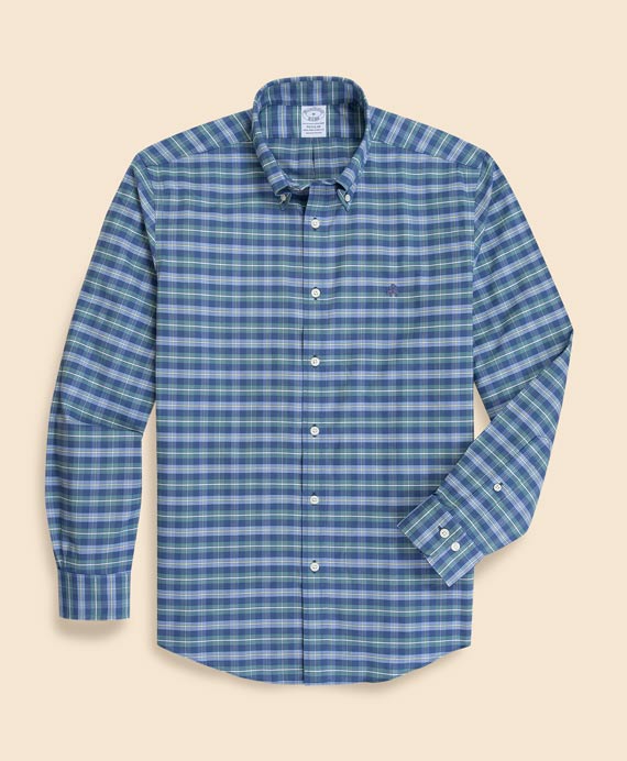 ノンアイロン　ストレッチオックスフォード　GFロゴ　シーズナルパターン　スポーツシャツ　Regular Fit