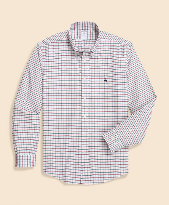 ノンアイロン　ストレッチオックスフォード　GFロゴ　シーズナルパターン　スポーツシャツ　Regular Fit