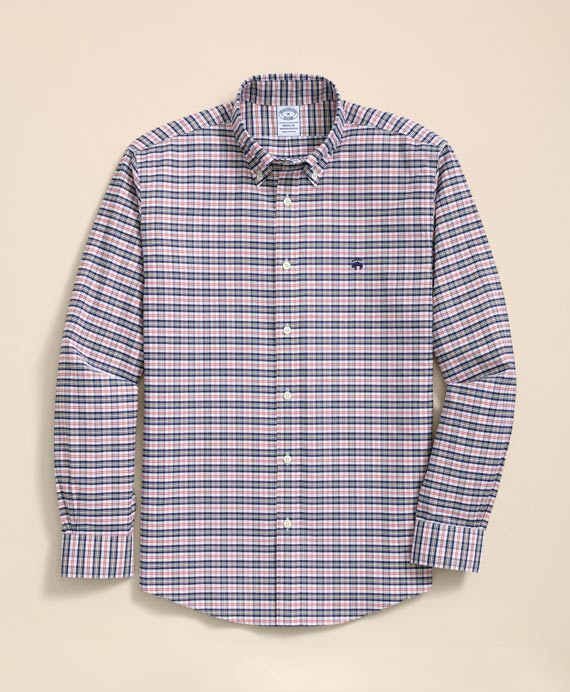 ノンアイロン　ストレッチオックスフォード　GFロゴ　シーズナルパターン　スポーツシャツ　Regular Fit
