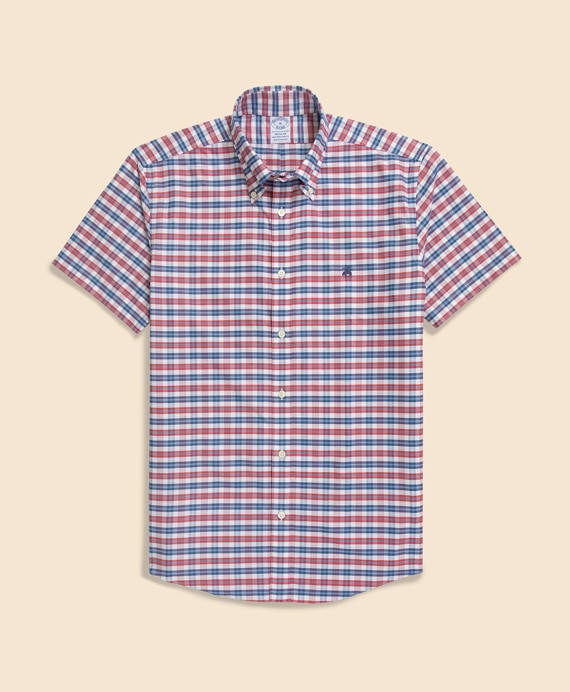 ノンアイロン　ストレッチオックスフォード　GFロゴ　ショートスリーブ　スポーツシャツ　Regular Fit