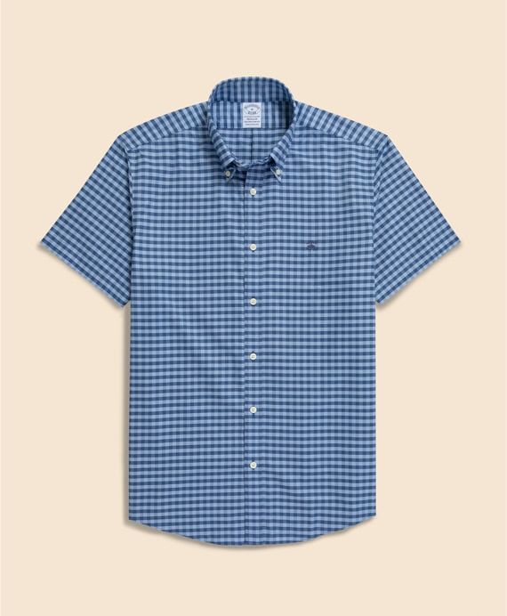 ノンアイロン　ストレッチオックスフォード　GFロゴ　ショートスリーブ　スポーツシャツ　Regular Fit