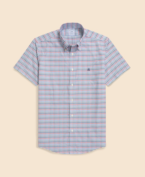 ノンアイロン　ストレッチオックスフォード　GFロゴ　ショートスリーブ　スポーツシャツ　Regular Fit