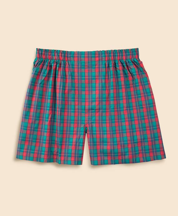 コットンブロードクロス　ホリデータータンチェック　ボクサーショーツ　Traditional Fit