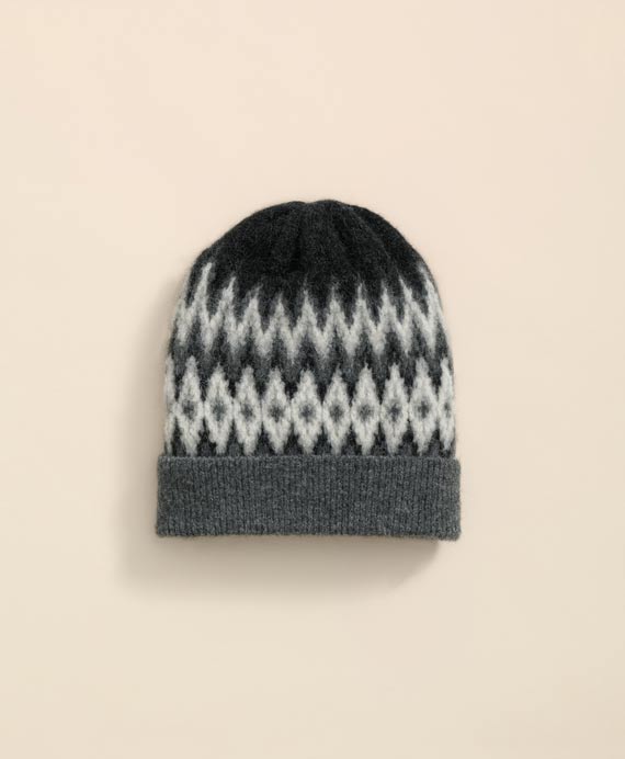 アルパカ／ウール　フェアアイル　ニットキャップ