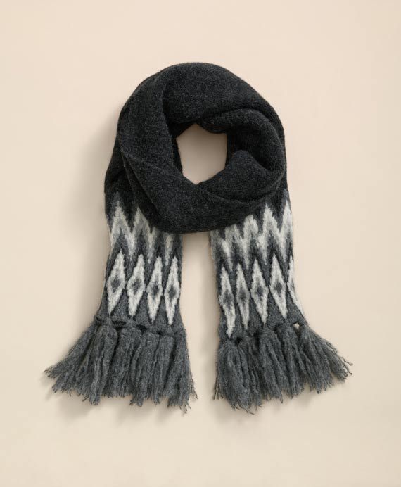 アルパカ／ウール　フェアアイル　マフラー