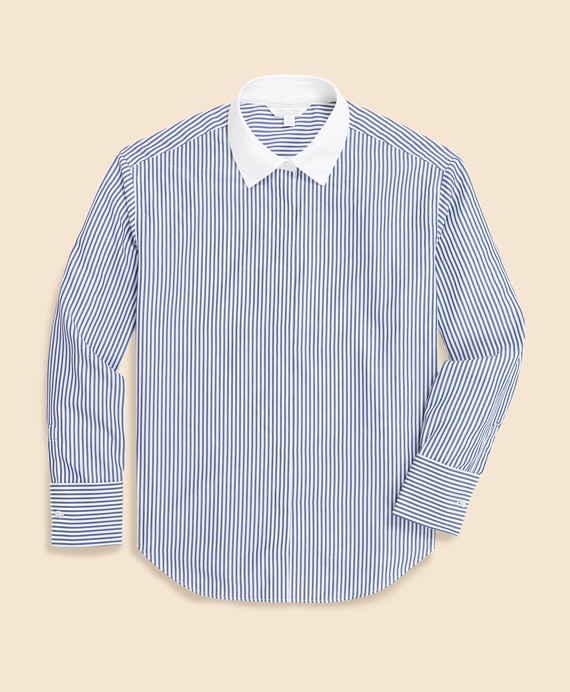 スーピマコットンポプリン　フレンチカフス　クレリックシャツ