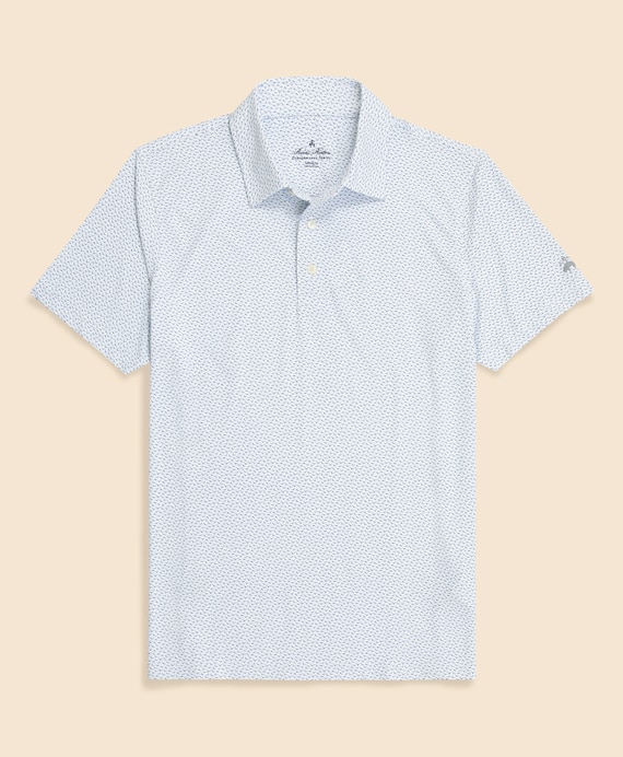 Performance Series　ポリエステルブレンド　ストレッチジャージー　メッシュプリント　ゴルフポロシャツ