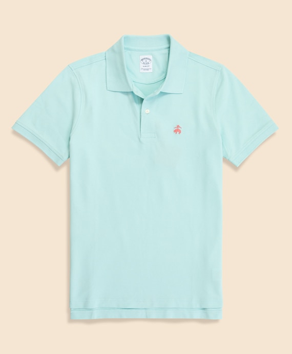 スーピマコットン　ストレッチピケ　GFロゴ　シーズナルカラー　ポロシャツ　Slim Fit