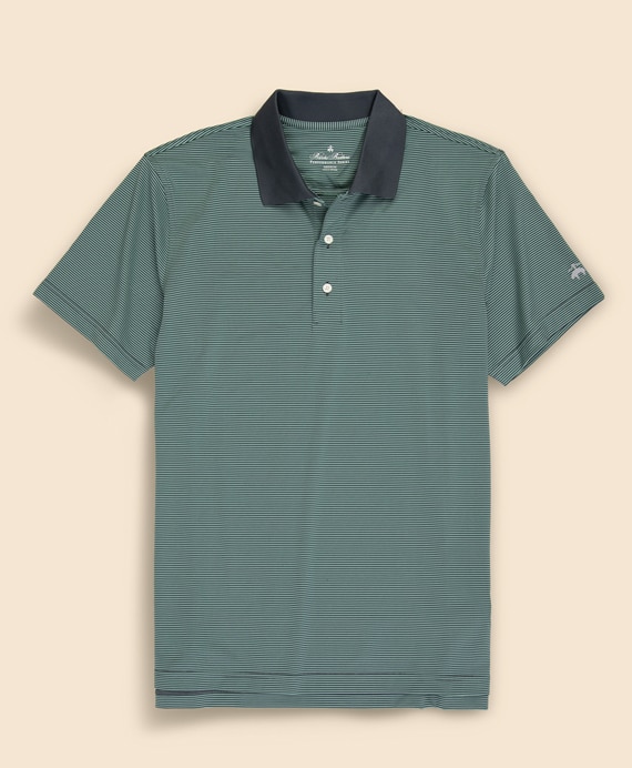 Performance Series　ポリエステルブレンド　ストレッチジャージー　マイクロストライプ　ゴルフポロシャツ