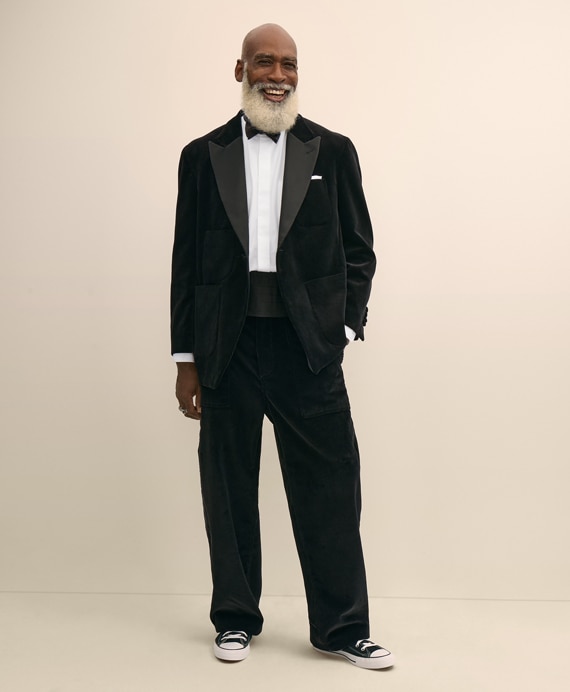 Brooks Brothers × ENGINEERED GARMENTS　コーデュロイ　サイドストライプ　ワイドファティーグパンツ