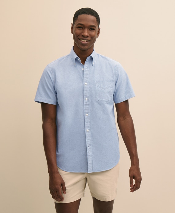 コットン　オックスフォード　ショートスリーブ　フライデーシャツ