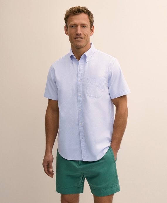 コットン　オックスフォード　ショートスリーブ　フライデーシャツ