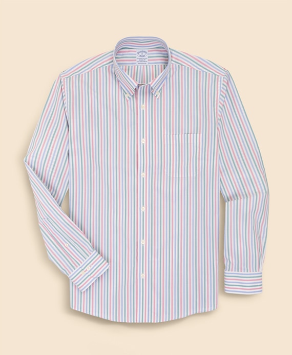 ノンアイロン　ストレッチブロードクロス　シーズナルパターン　スポーツシャツ　Regular Fit