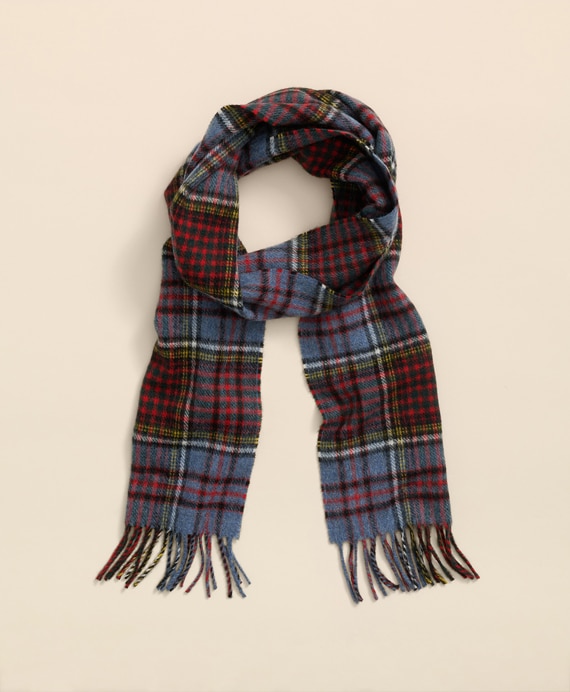 メリノウール　プラッド　マフラー　Made in UK　Made in UK