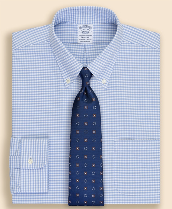 ノンアイロン　ストレッチオックスフォード　シーズナルパターン　ドレスシャツ　Regular Fit