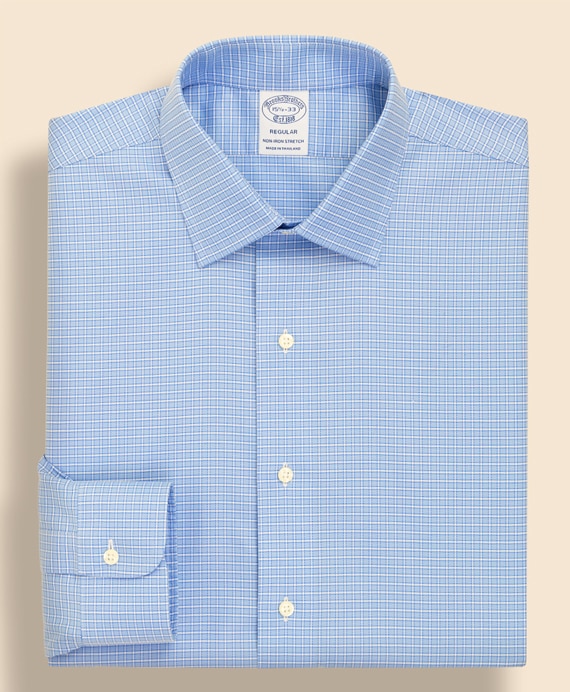 ノンアイロン　スーピマコットン　ストレッチロイヤルオックスフォード　シーズナルパターン　ドレスシャツ　Regular Fit