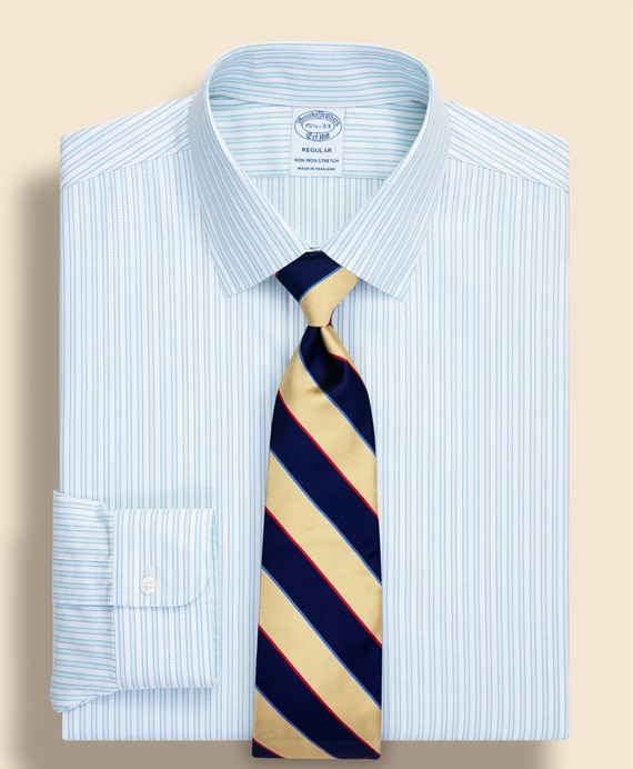 ノンアイロン　スーピマコットン　ストレッチロイヤルオックスフォード　シーズナルパターン　ドレスシャツ　Regular Fit