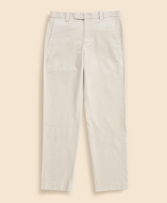 ストレッチコットン　8-Waleコーデュロイ　プレーンフロントパンツ　Regular