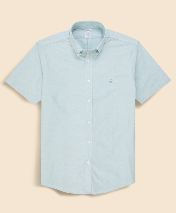 ノンアイロン　ストレッチオックスフォード　GFロゴ　シーズナルカラー　ショートスリーブスポーツシャツ　Regular Fit