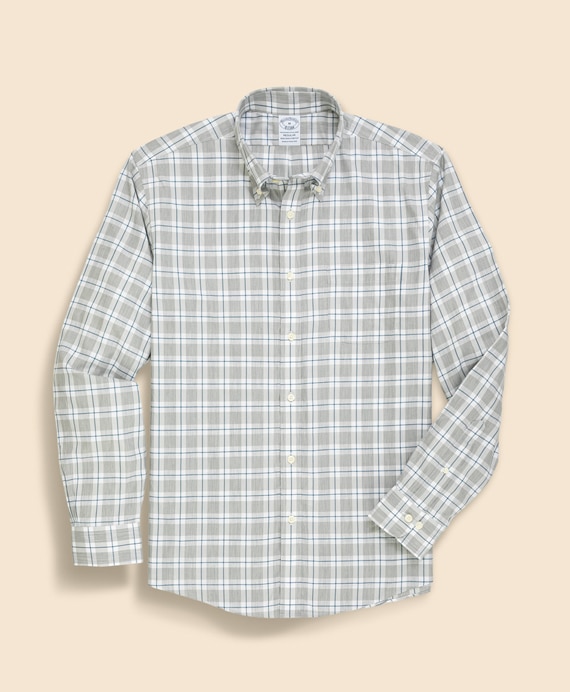 ノンアイロン　ストレッチコットンツイル　チェック　スポーツシャツ　Regular Fit