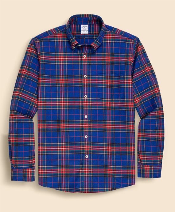 コットン　フランネル　シーズナルパターン　スポーツシャツ　Regular Fit