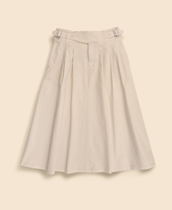 ストレッチコットン　グルカ　Aラインロングスカート